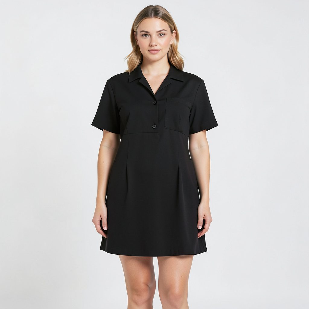 Sale! Shirt-Style Short Black Dress Black | The Kooples Womens Dresses